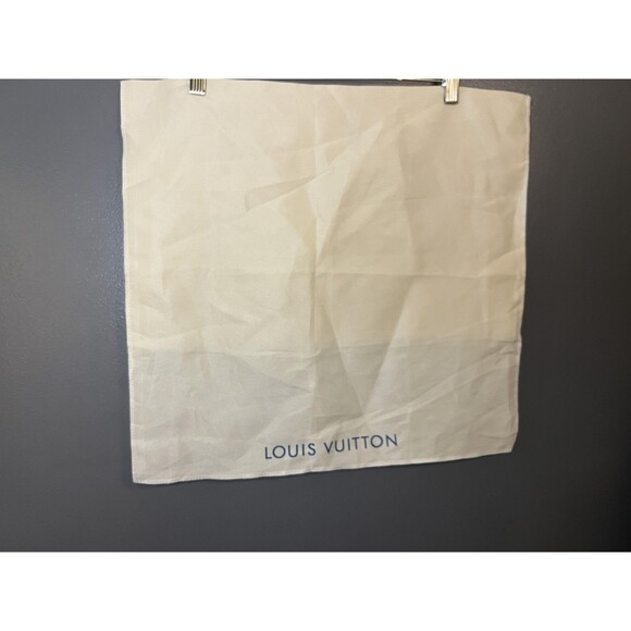 Louis Vuitton Dust Bag Beige Logo Cloth Storage Cover Fabric Square Large - Picture 1 of 5